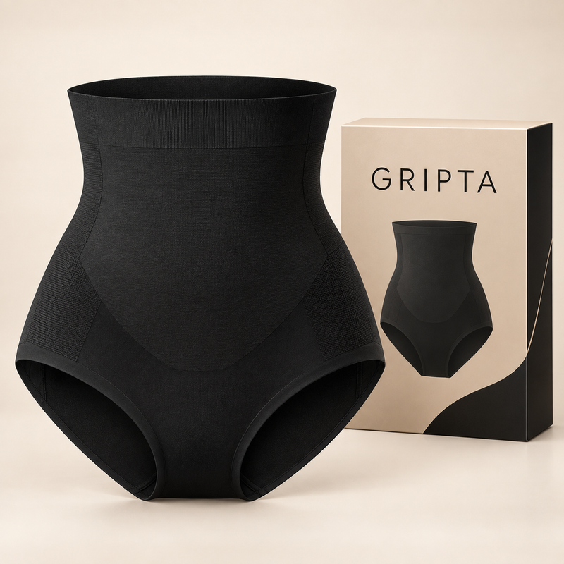 Culotte sculptante 360° noire avec packaging GRIPTA